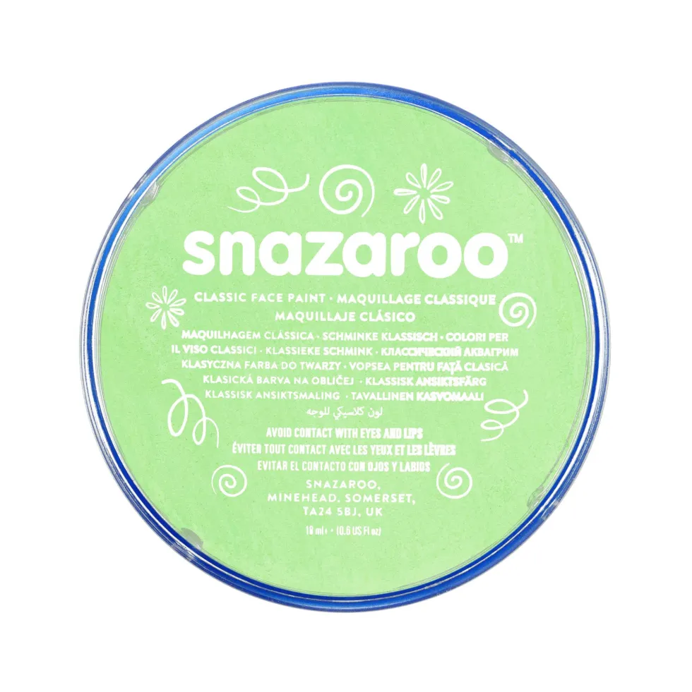 Farba do malowania twarzy - Snazaroo - Light Green, 18 ml