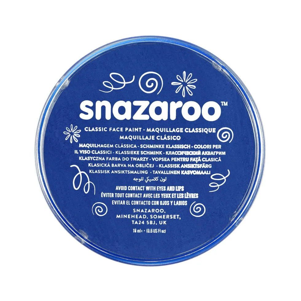 Farba do malowania twarzy - Snazaroo - niebieska, 18 ml
