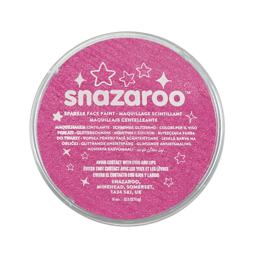 Farba do malowania twarzy - Snazaroo - Sparkle Pink, 18 ml
