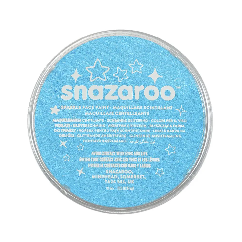 Farba do malowania twarzy - Snazaroo - Sparkle Turquoise, 18 ml