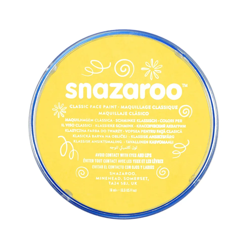 Farba do malowania twarzy - Snazaroo - żółta, 18 ml