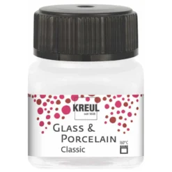 Farba do szkła i porcelany Classic - Kreul - Pearl White, 20 ml