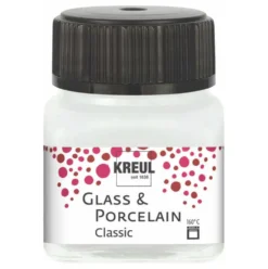 Farba do szkła i porcelany Classic - Kreul - White, 20 ml