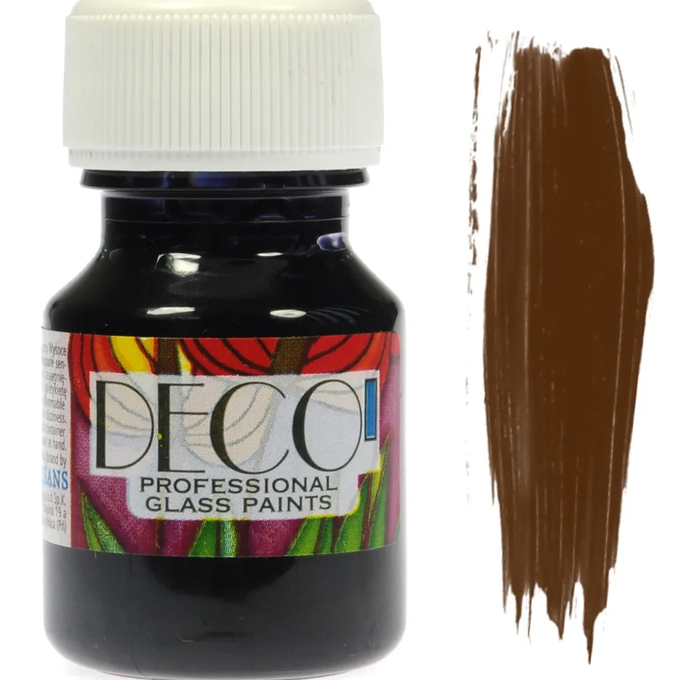 Farba do szkła witrażowa Deco - Renesans - ciemnobrązowa, 30 ml