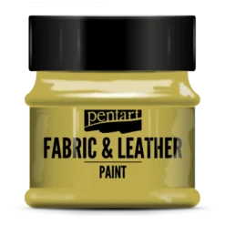 Farba do tkanin i skór - Pentart - brokatowe złoto, 50 ml
