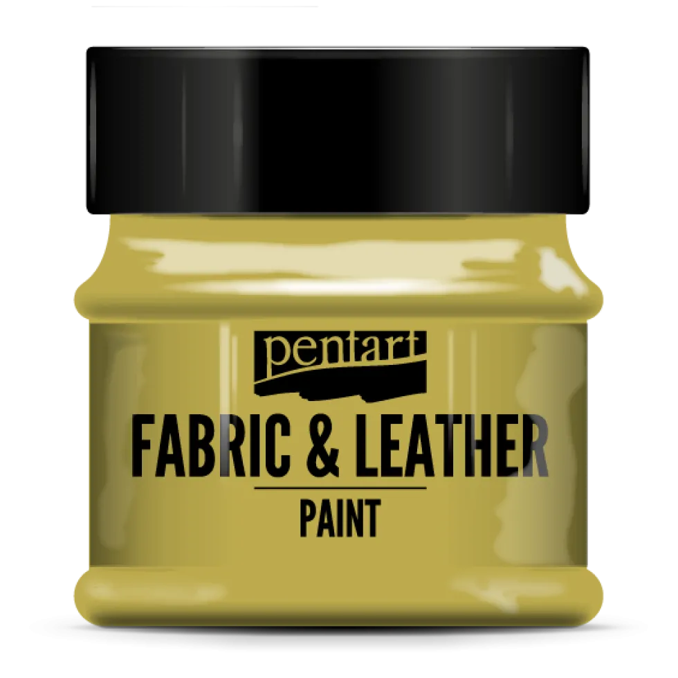 Farba do tkanin i skór - Pentart - brokatowe złoto, 50 ml