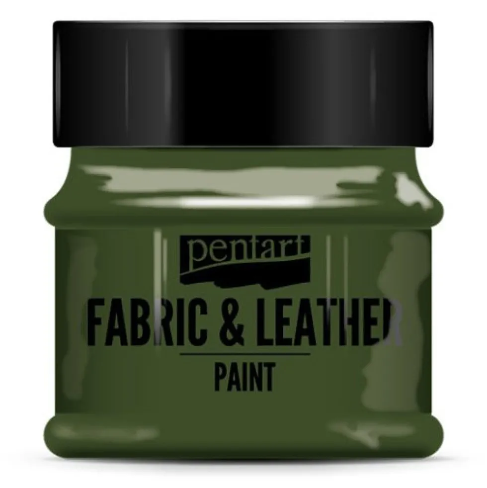 Farba do tkanin i skór - Pentart - sosnowa zieleń, 50 ml