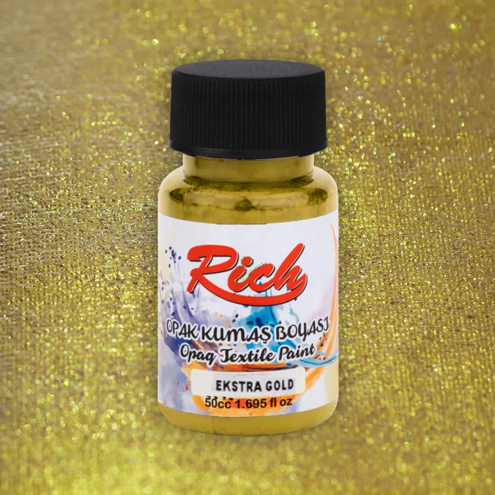 Farba do tkanin Metallic - Rich - Extra Gold, 50 ml