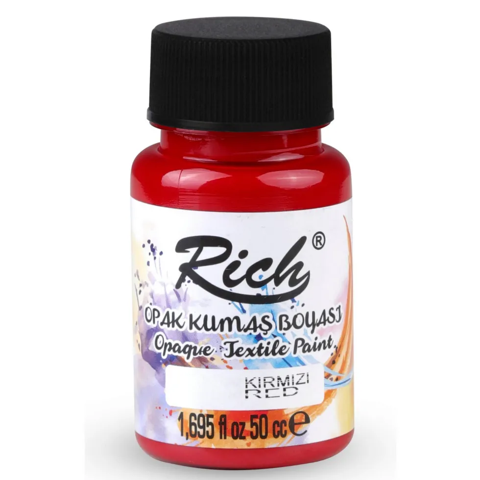 Farba do tkanin Opaque - Rich - Red, 50 ml