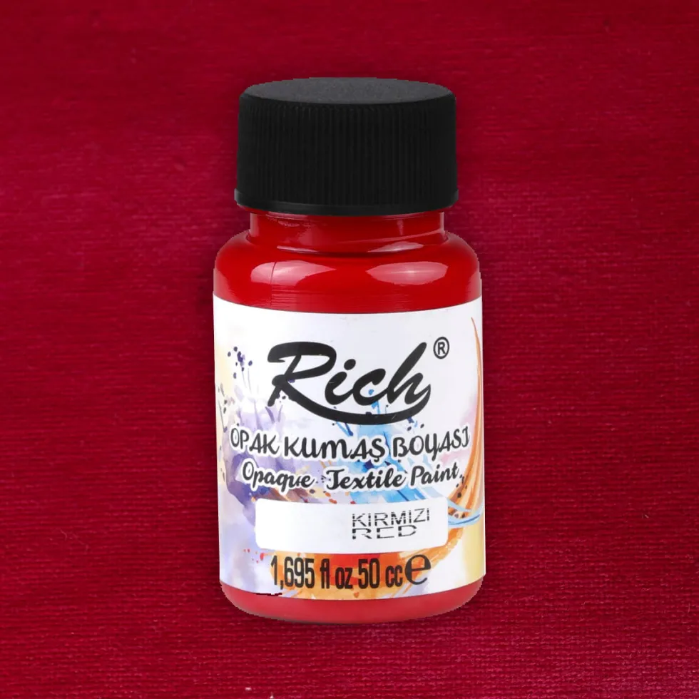 Farba do tkanin Opaque - Rich - Red, 50 ml