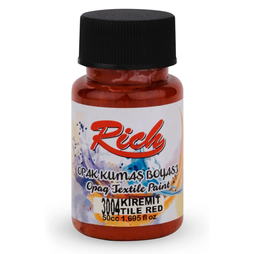 Farba do tkanin Opaque - Rich - Tile Red, 50 ml