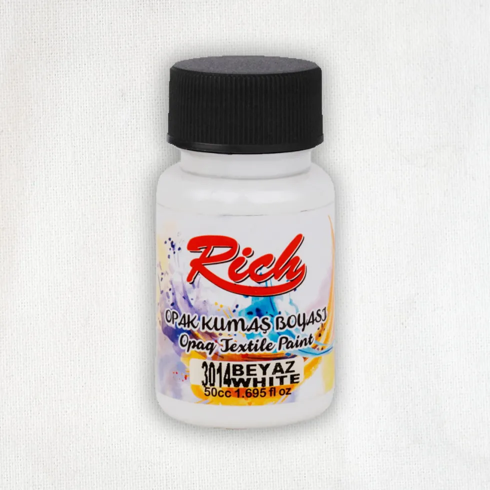 Farba do tkanin Opaque - Rich - White, 50 ml