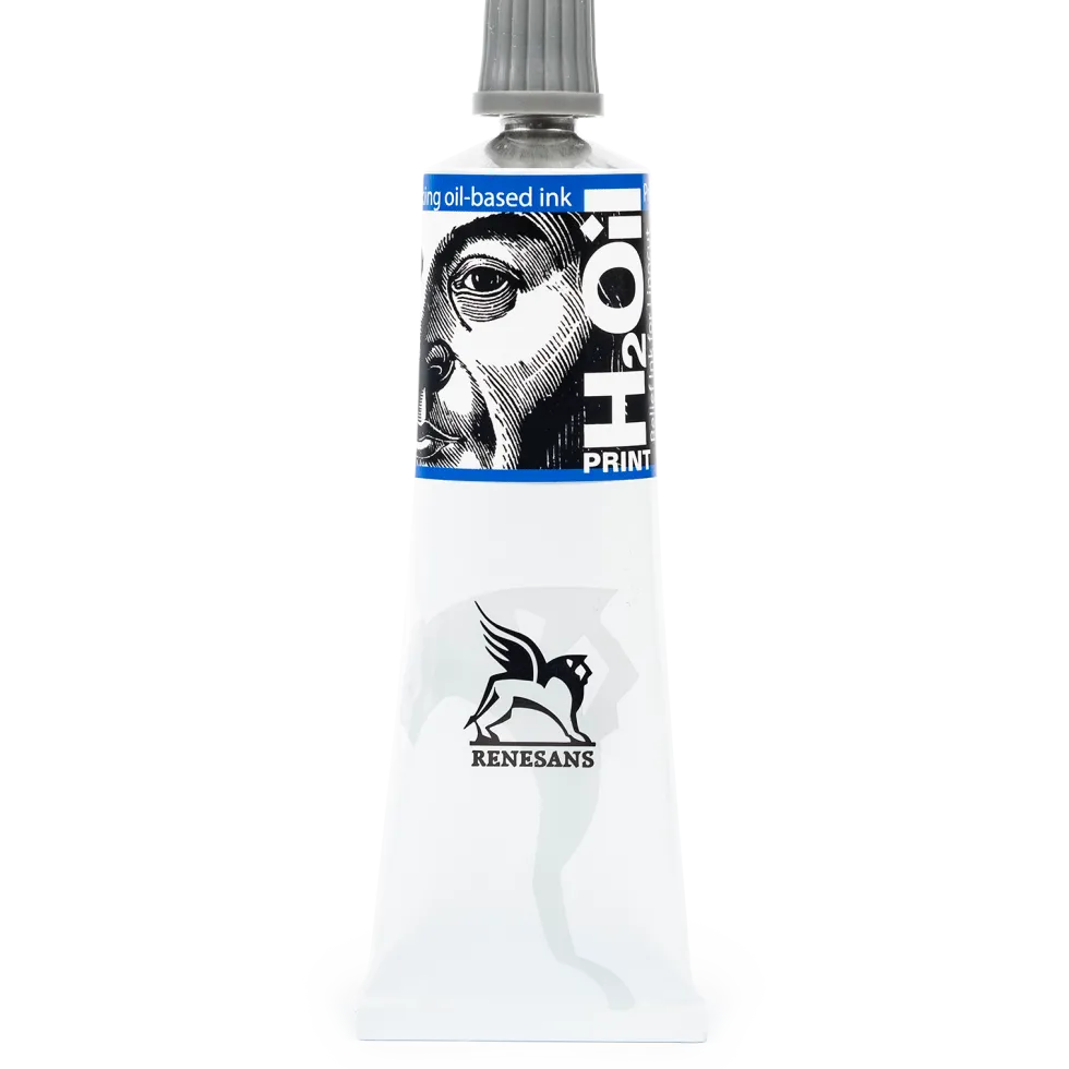 Farba graficzna do linorytu H2Oil Print - Renesans - Błękit Podstawowy, 60 ml