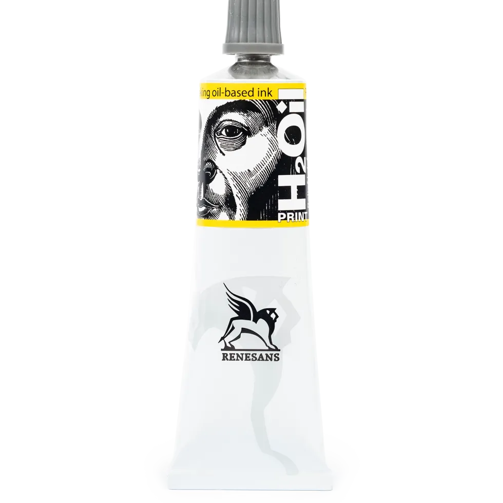 Farba graficzna do linorytu H2Oil Print - Renesans - Żółta Podstawowa, 60 ml