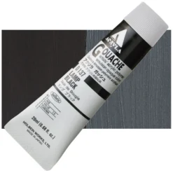 Farba gwasz Acryla Gouache - Holbein - Lamp Black, 20 ml
