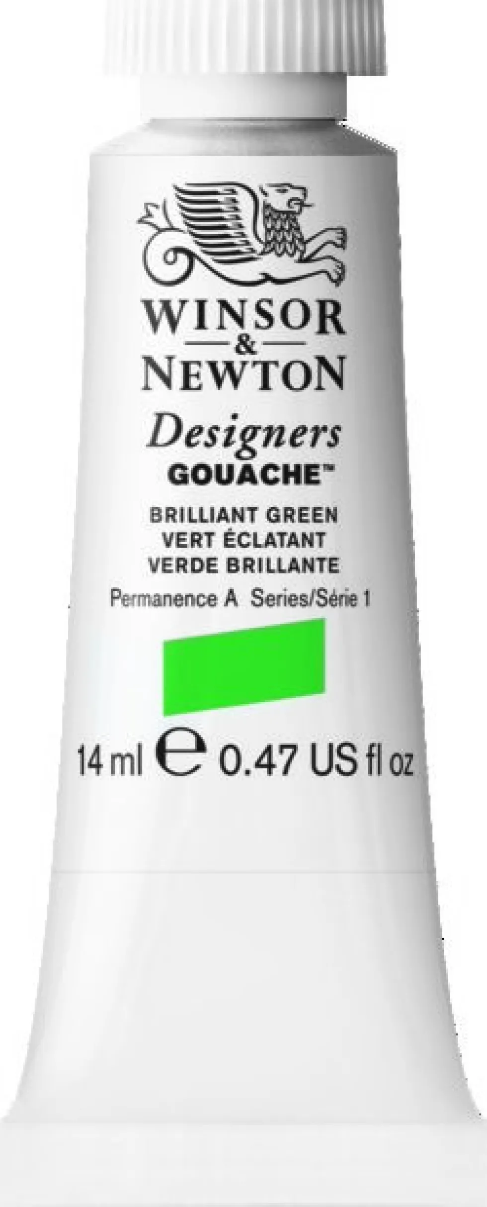 Farba gwasz Designers Gouache - Winsor & Newton - Brilliant Green, 14 ml