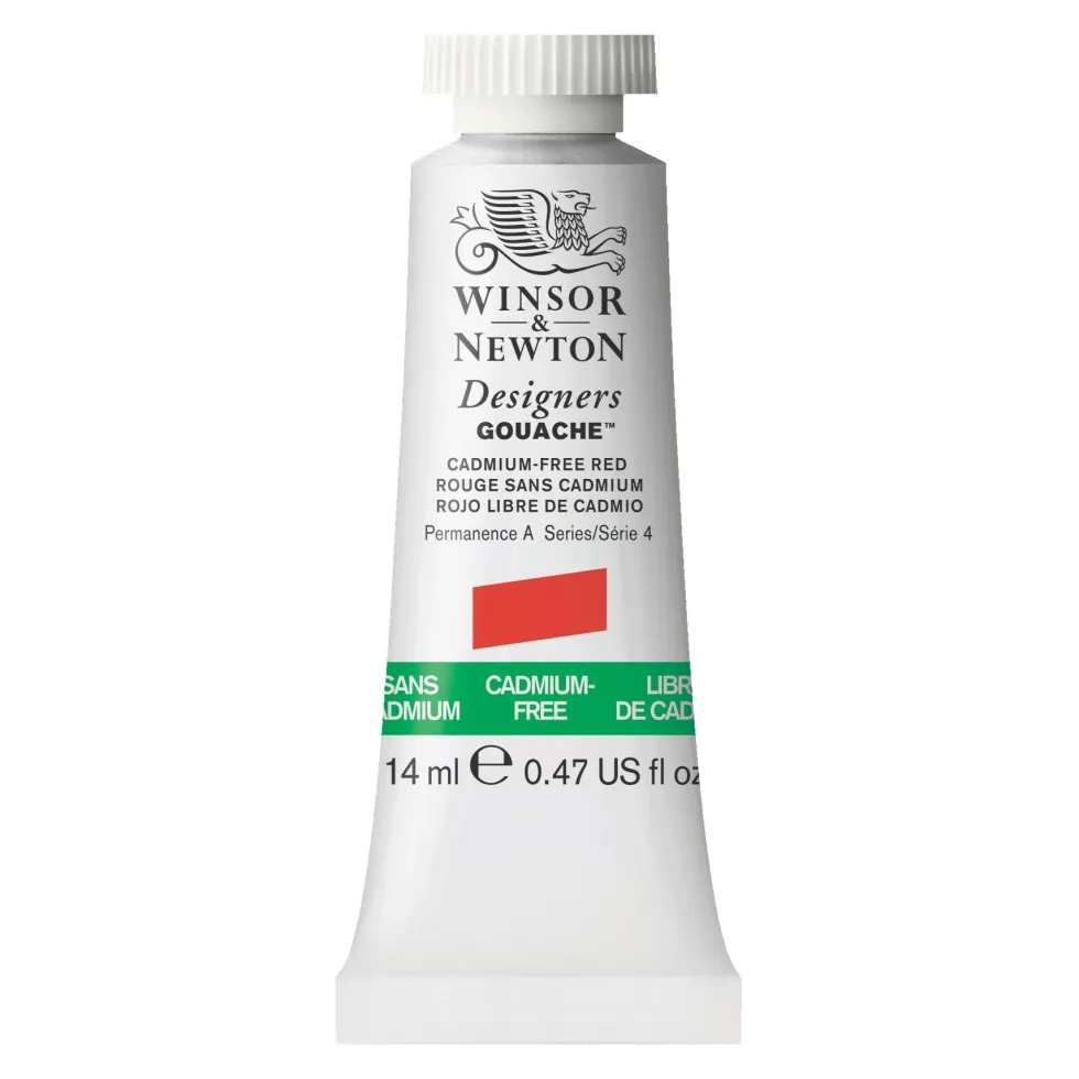 Farba gwasz Designers Gouache - Winsor & Newton - Cadmium Free Red, 14 ml