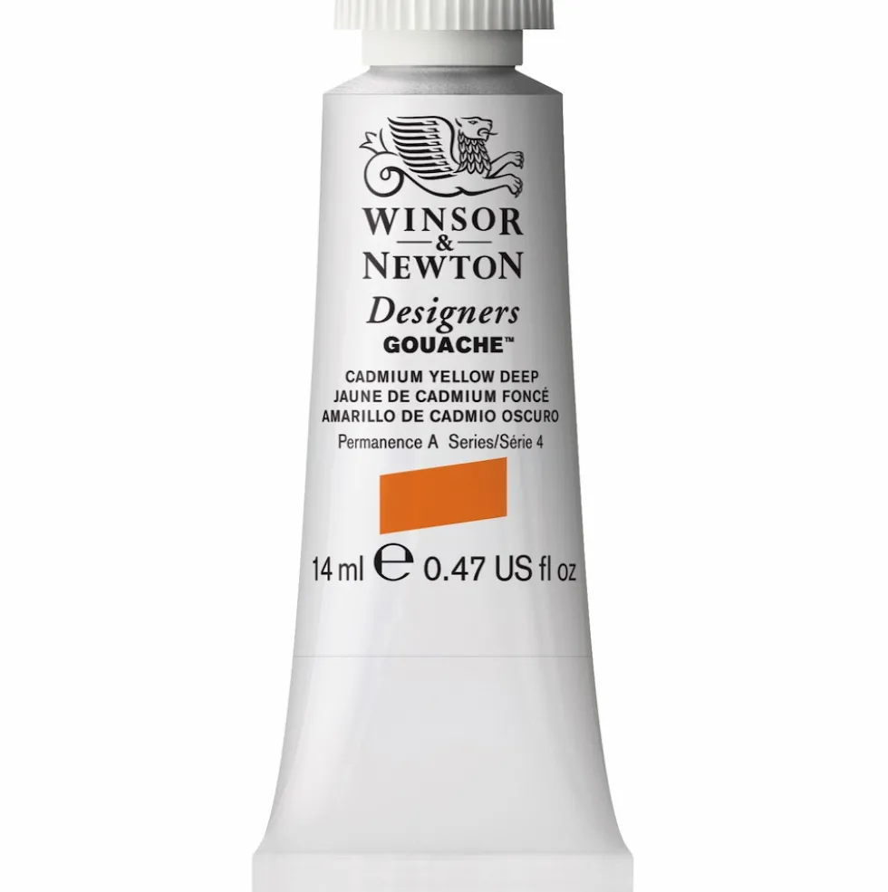 Farba gwasz Designers Gouache - Winsor & Newton - Cadmium Yellow Deep, 14 ml