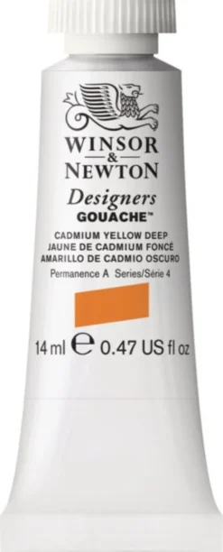 Farba gwasz Designers Gouache - Winsor & Newton - Cadmium Yellow Deep, 14 ml