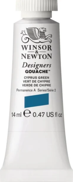 Farba gwasz Designers Gouache - Winsor & Newton - Cyprus Green, 14 ml