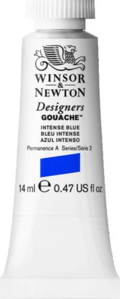 Farba gwasz Designers Gouache - Winsor & Newton - Intense Blue, 14 ml