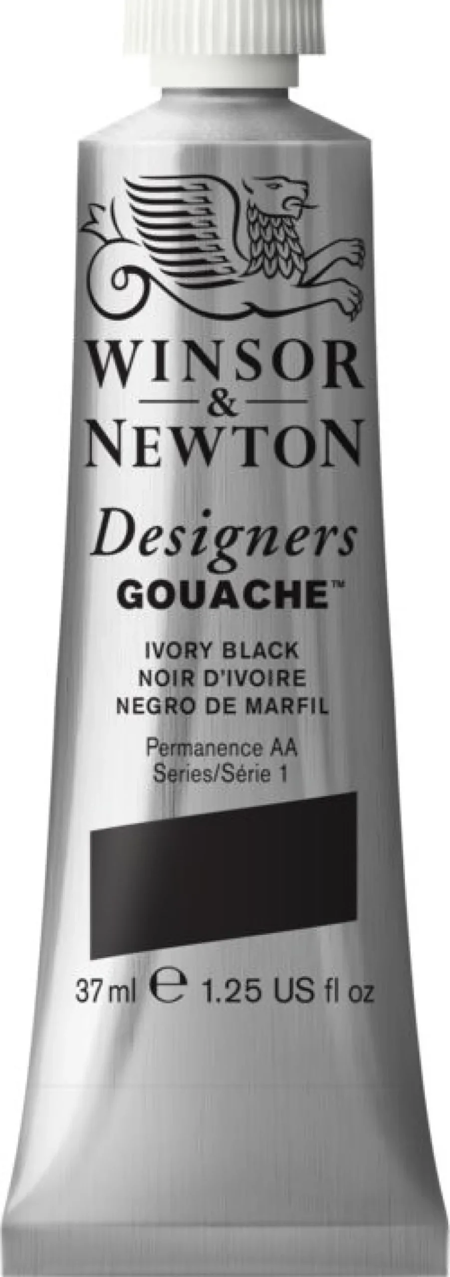 Farba gwasz Designers Gouache - Winsor & Newton - Ivory Black, 37 ml