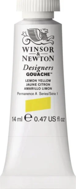 Farba gwasz Designers Gouache - Winsor & Newton - Lemon Yellow, 14 ml