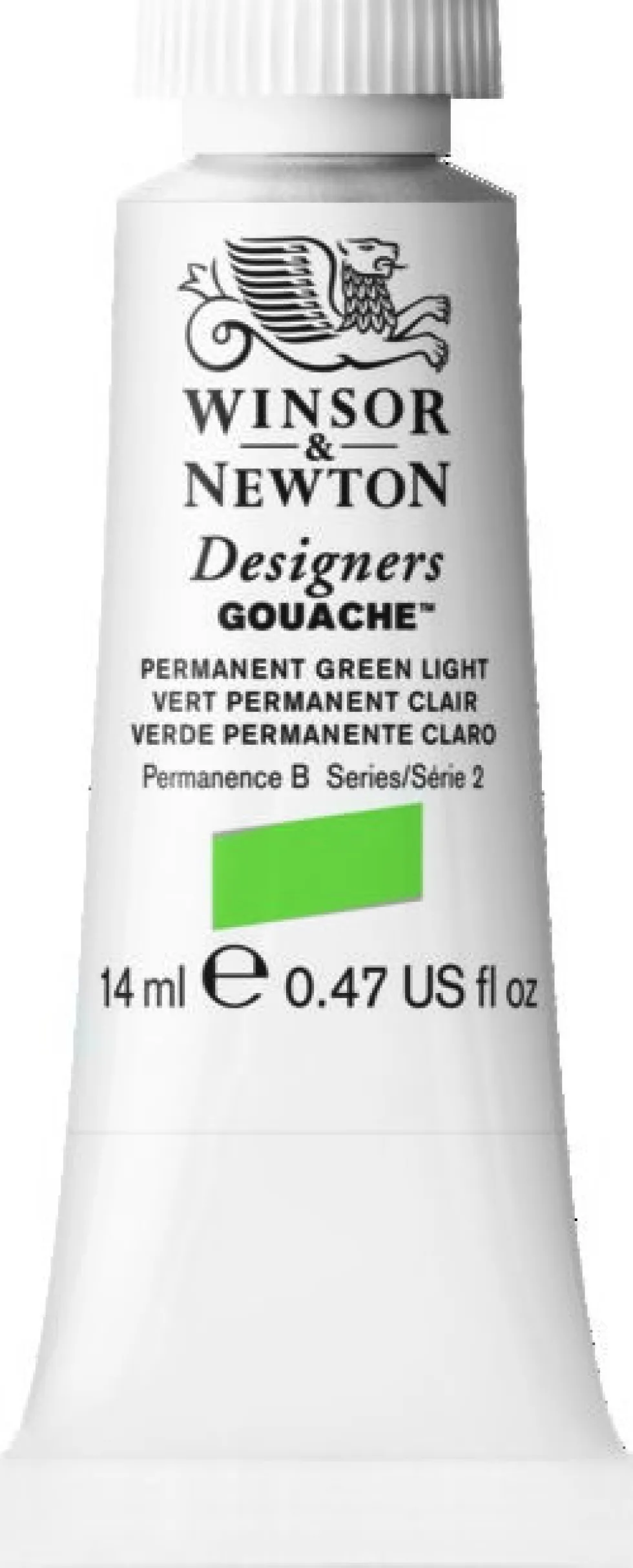 Farba gwasz Designers Gouache - Winsor & Newton - Permanent Green Light, 14 ml