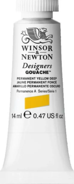 Farba gwasz Designers Gouache - Winsor & Newton - Permanent Yellow Deep, 14 ml