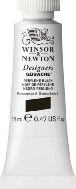 Farba gwasz Designers Gouache - Winsor & Newton - Perylene Black, 14 ml