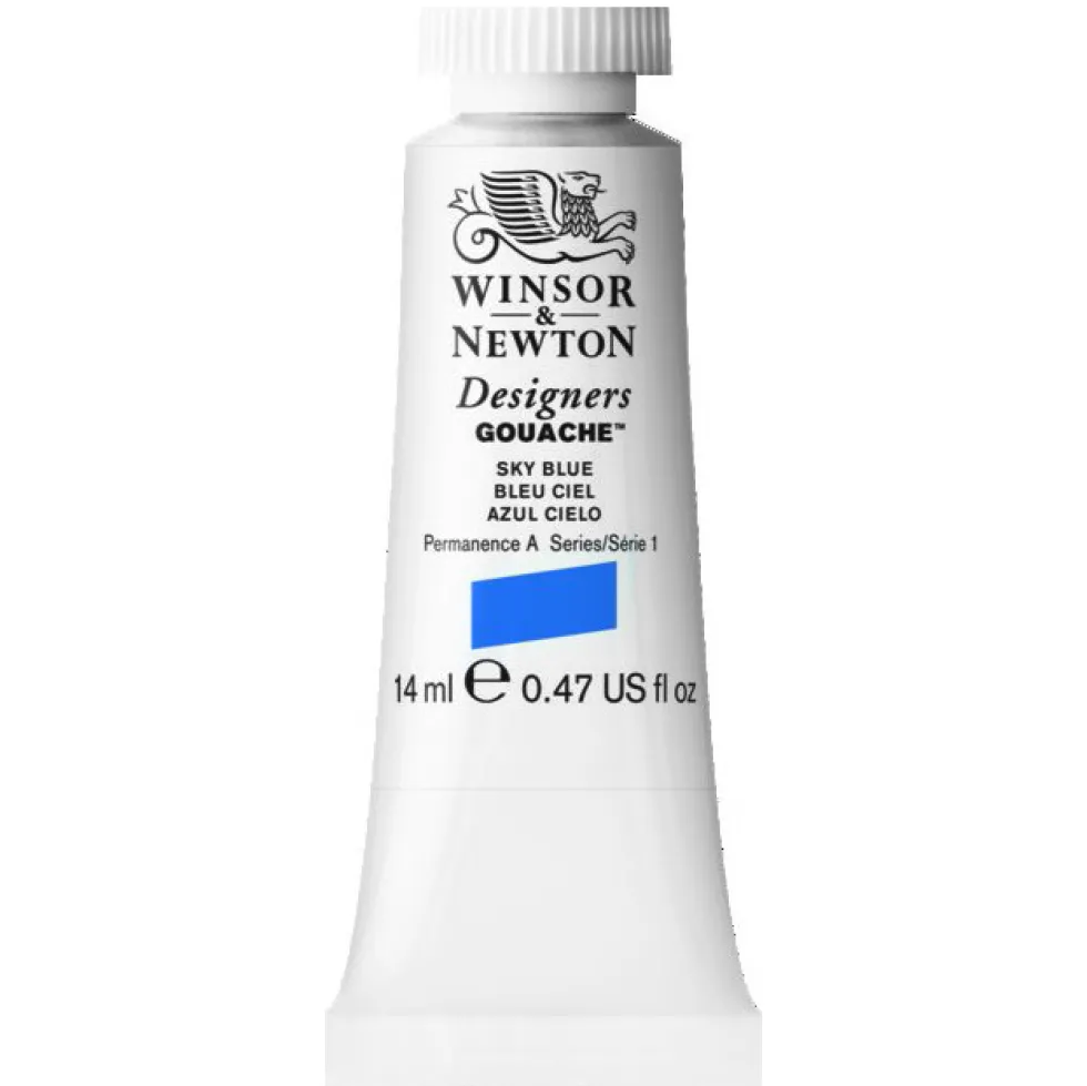 Farba gwasz Designers Gouache - Winsor & Newton - Sky Blue, 14 ml