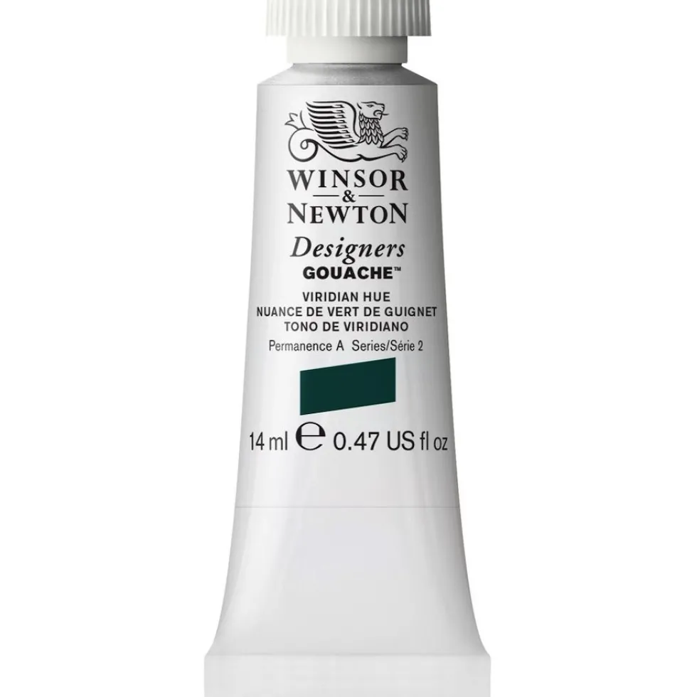 Farba gwasz Designers Gouache - Winsor & Newton - Viridian Hue, 14 ml