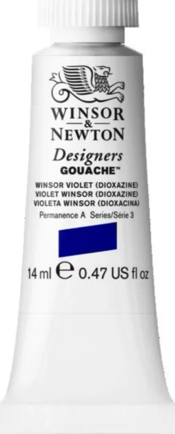 Farba gwasz Designers Gouache - Winsor & Newton - Winsor Violet Dioxazine, 14 ml