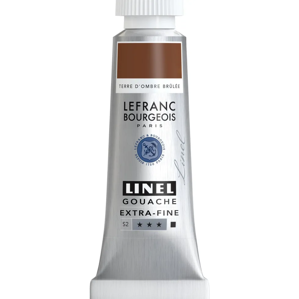 Farba gwasz Linel - Lefranc & Bourgeois - Burnt Umber 14 ml