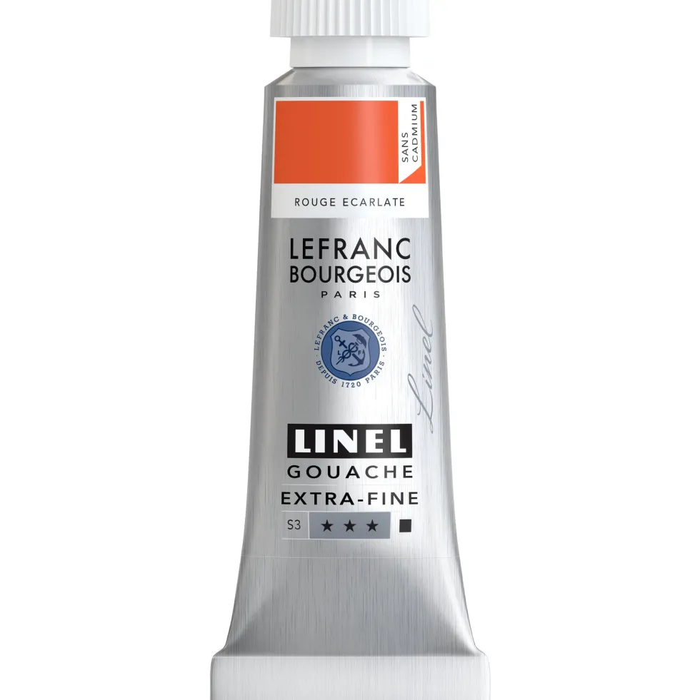 Farba gwasz Linel - Lefranc & Bourgeois - Cadmium Free Red Scarlet 14 ml