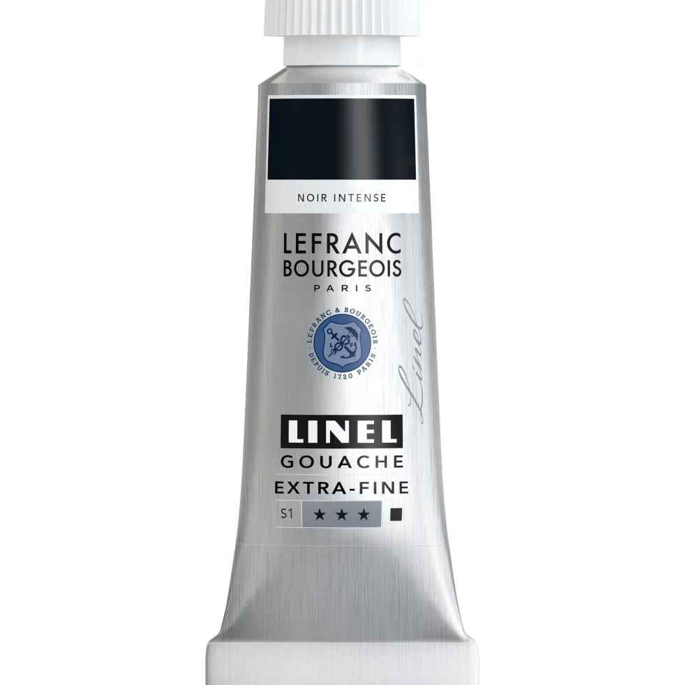 Farba gwasz Linel - Lefranc & Bourgeois - Deep Black 14 ml