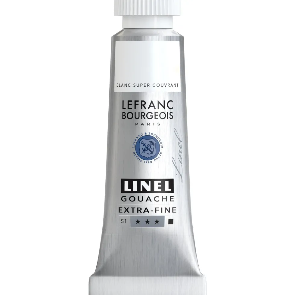 Farba gwasz Linel - Lefranc & Bourgeois - Super Hiding White 14 ml