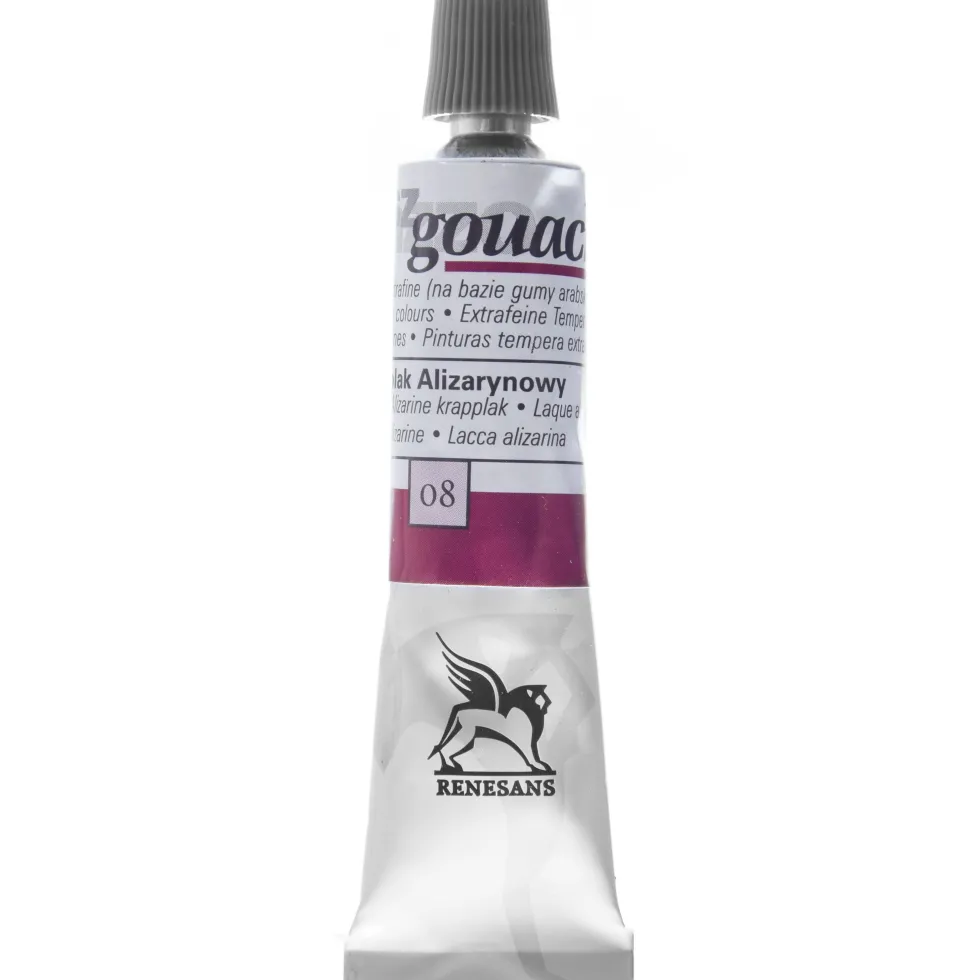 Farba gwasz - Renesans - 08, alizarine crimson, 20 ml