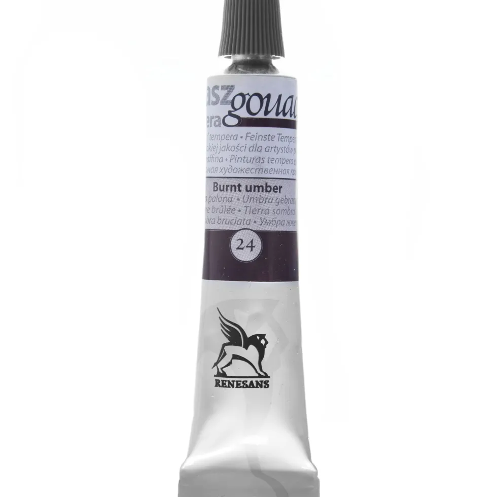 Farba gwasz - Renesans - 24, burnt umber, 20 ml