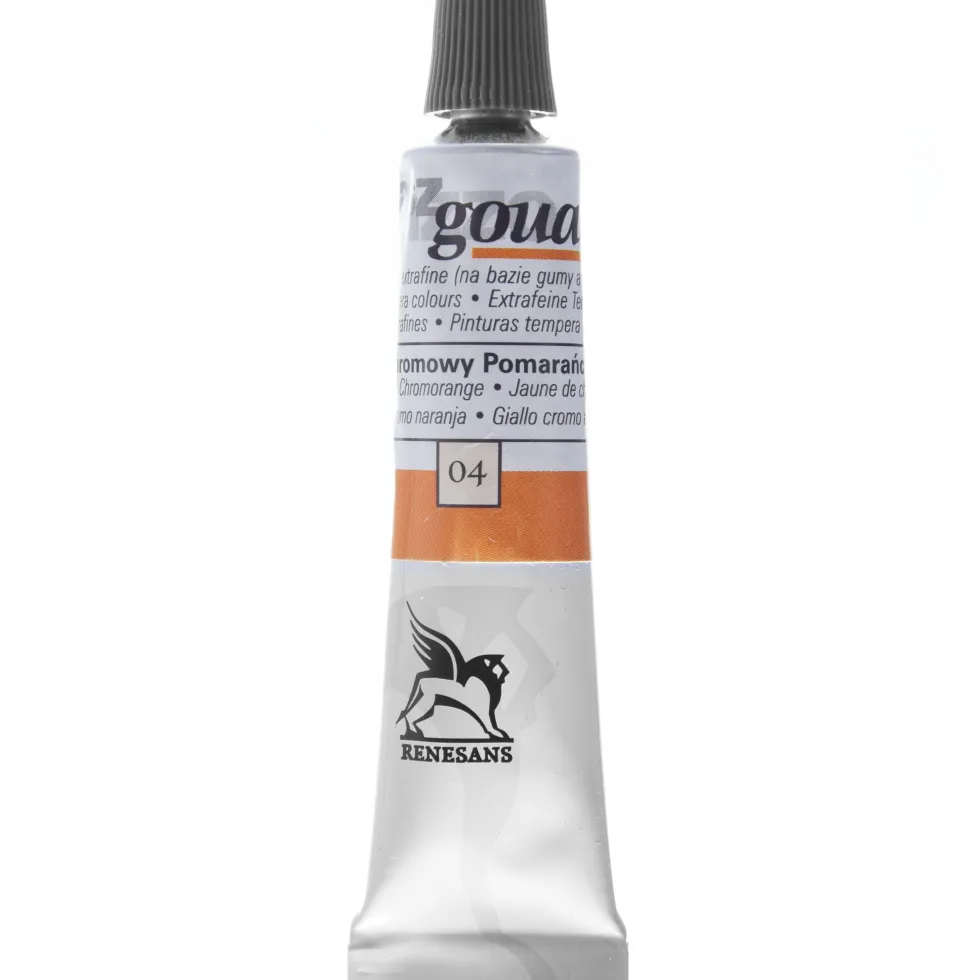 Farba gwasz - Renesans - 04, chrome orange, 20 ml