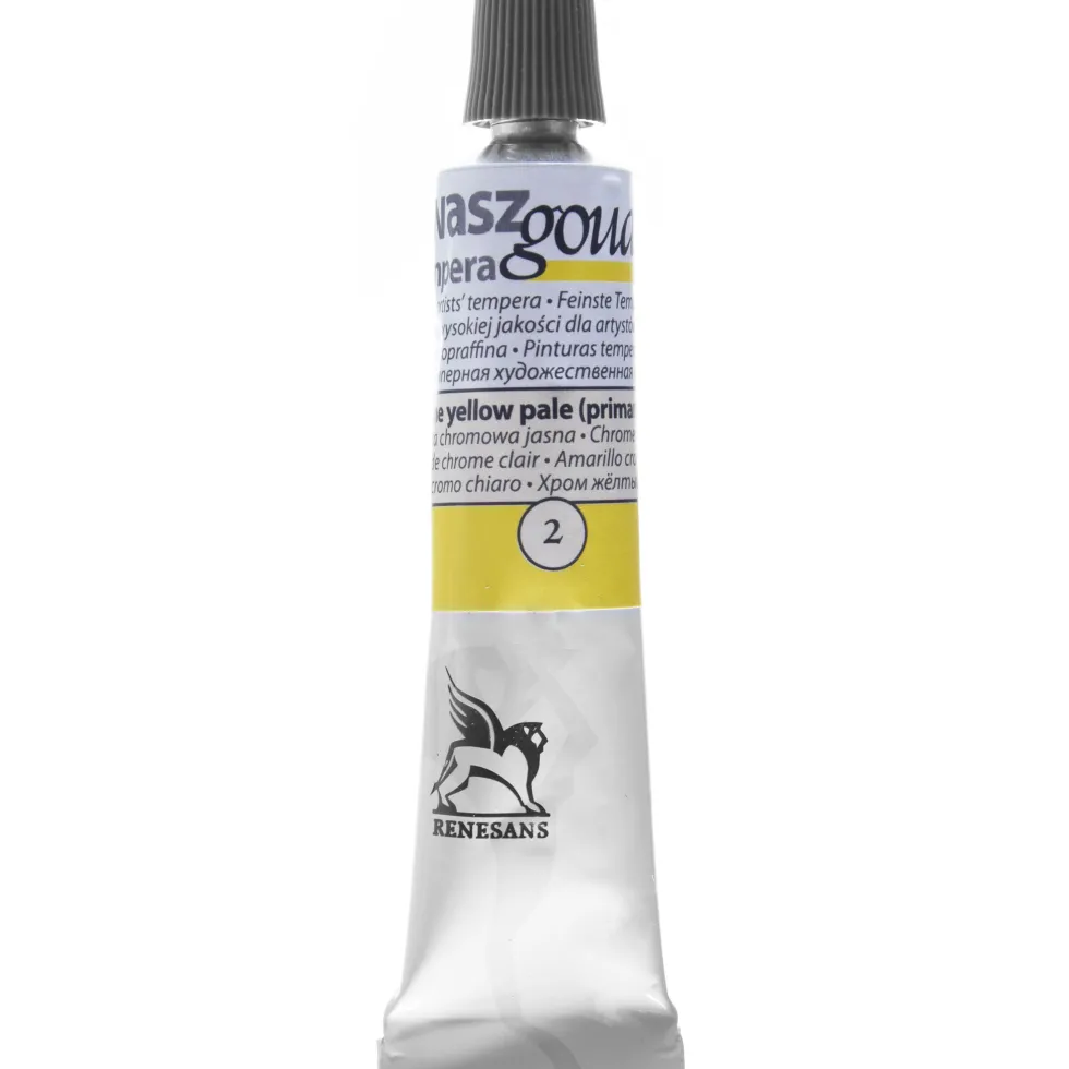 Farba gwasz - Renesans - 2, chrome yellow pale, 20 ml