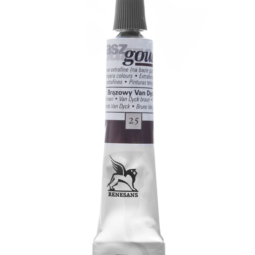 Farba gwasz - Renesans - 25, Van Dyck brown, 20 ml