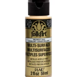 Farba metaliczna Multi-Surface - FolkArt - Bright Gold, 59 ml