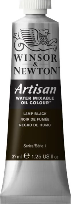 Farba olejna Artisan Water - Winsor & Newton - Lamp Black, 37 ml