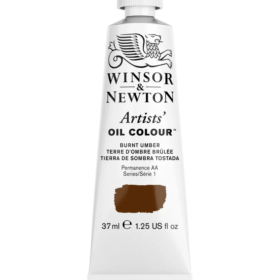 Farba olejna Artists' Oil Colour - Winsor & Newton - Burnt Umber 37 ml