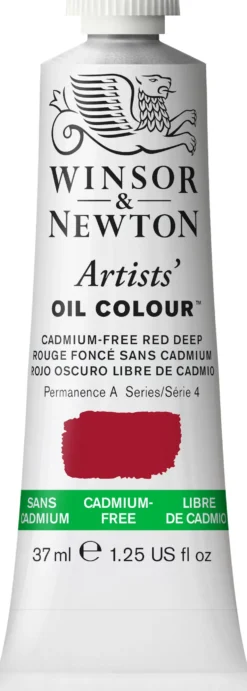 Farba olejna Artists' Oil Colour - Winsor & Newton - Cadmium Free Red Deep, 37 ml