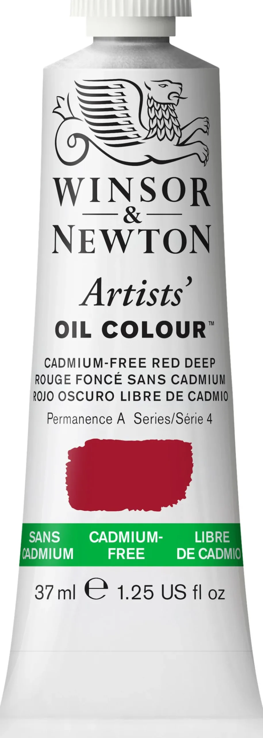 Farba olejna Artists' Oil Colour - Winsor & Newton - Cadmium Free Red Deep, 37 ml