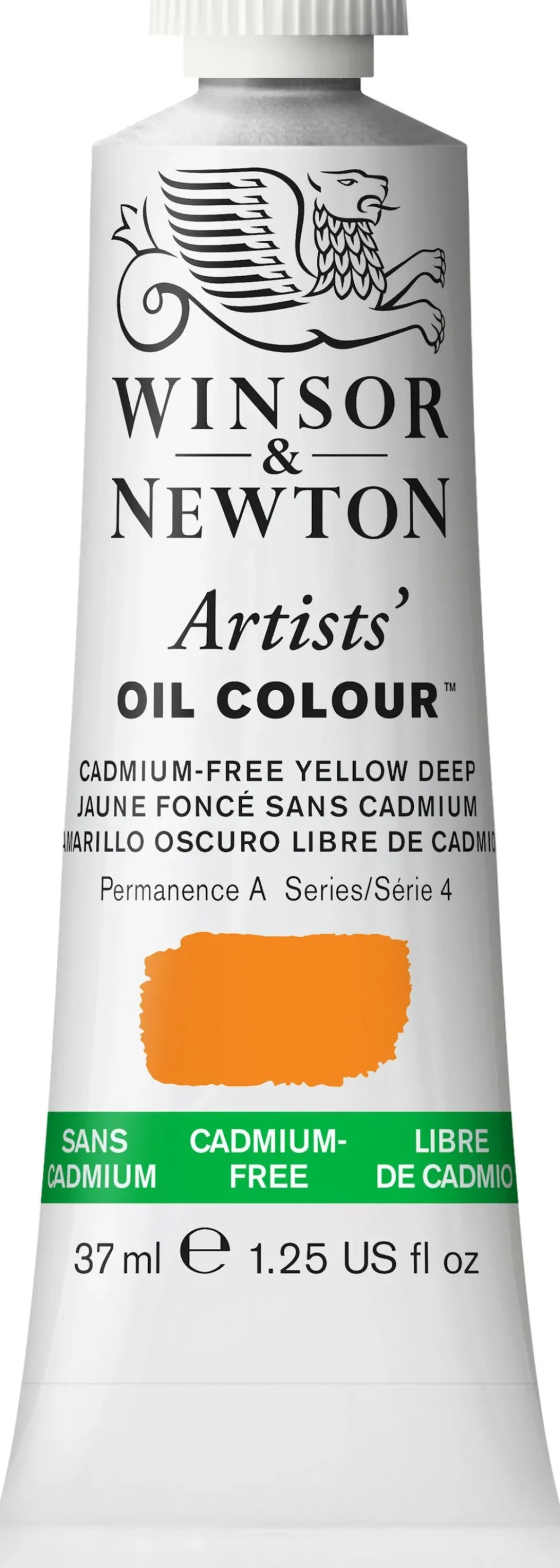 Farba olejna Artists' Oil Colour - Winsor & Newton - Cadmium Free Yellow Deep, 37 ml
