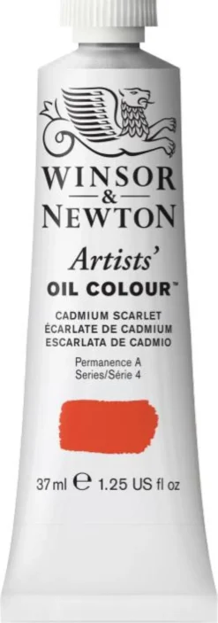 Farba olejna Artists' Oil Colour - Winsor & Newton - Cadmium Scarlet, 37 ml