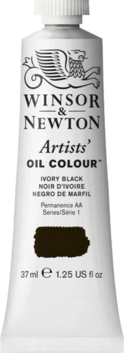 Farba olejna Artists' Oil Colour - Winsor & Newton - Ivory Black, 37 ml